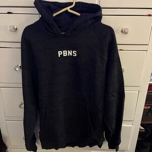 Alphalete Black Hoodie with White Lettering